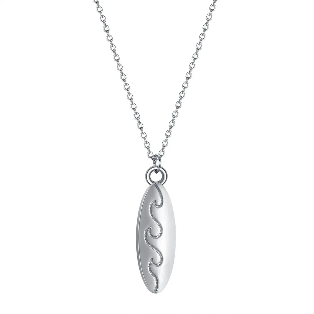 Blue Flow | Ocean Wave Surfboard Necklace š