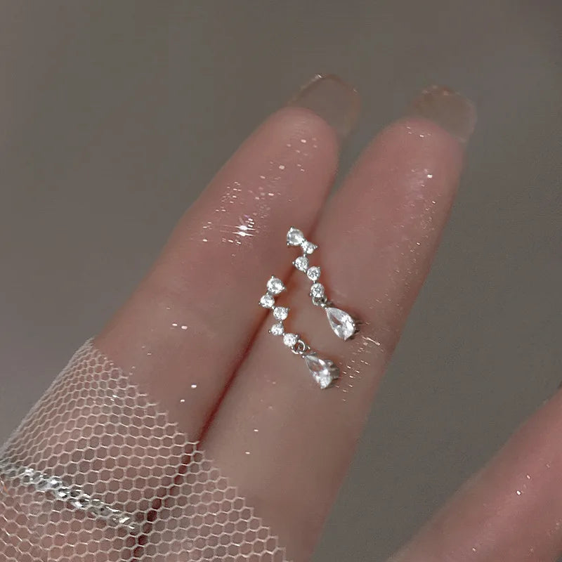 Blue Flow | Korean Cute Water Drop Crystal Earrings ๐งโจ