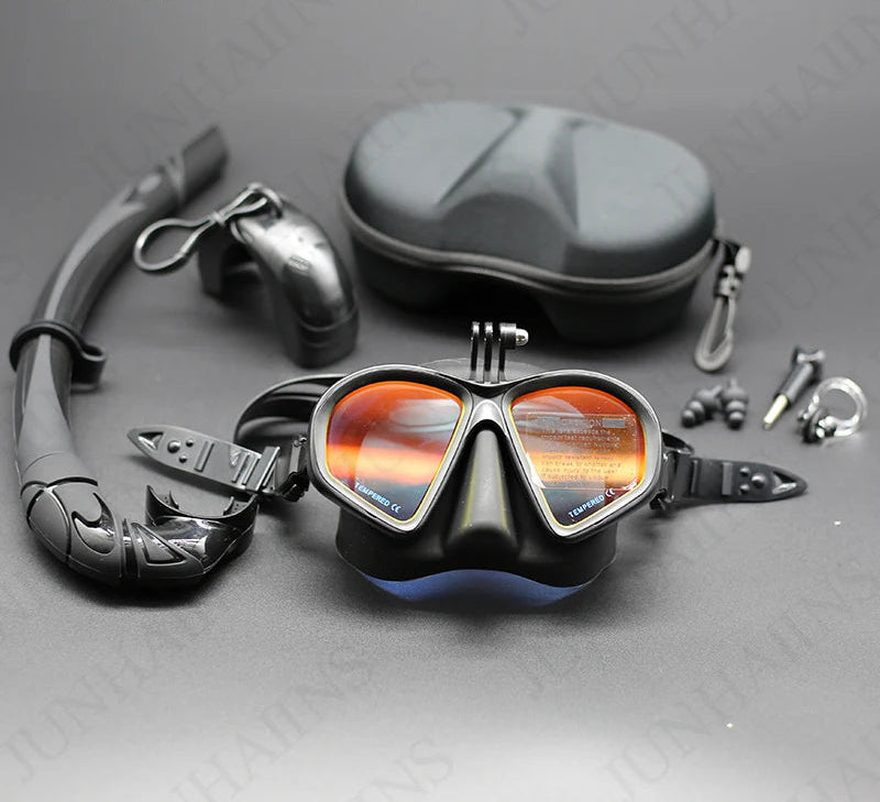 Blue Flow | Wet GoPro Mount Low Volume Diving Mask