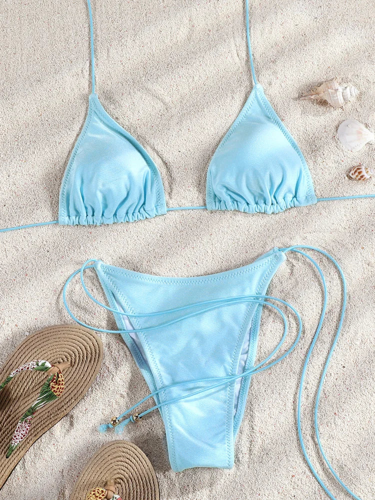 Blue Flow | String Bikini š