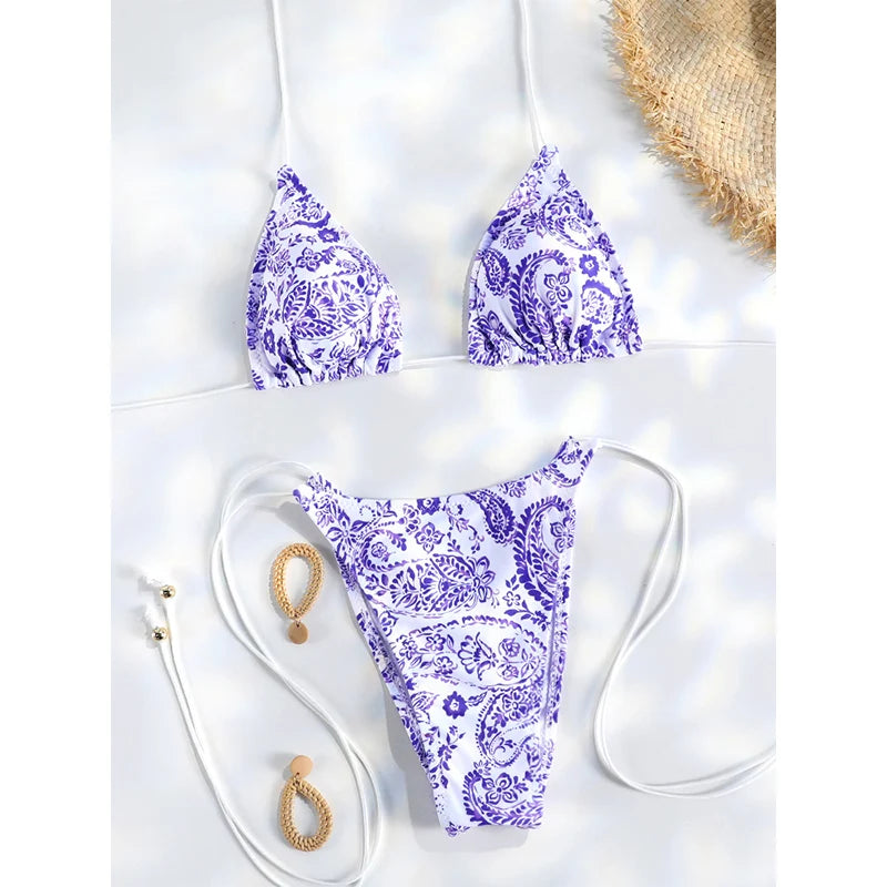 Blue Flow | String Bikini š