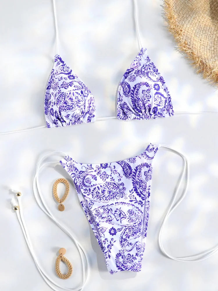 Blue Flow | String Bikini š