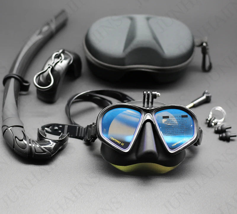 Blue Flow | Wet GoPro Mount Low Volume Diving Mask