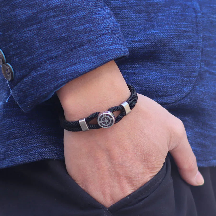 Blue Flow | New Compass Viking Rope Bracelet