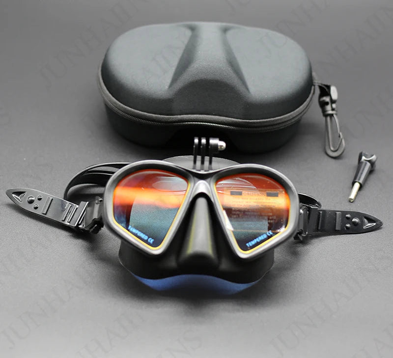 Blue Flow | Wet GoPro Mount Low Volume Diving Mask