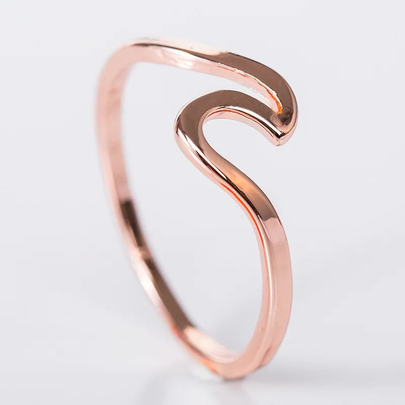 Blue Flow | Sea Wave Stainless Steel Ring
