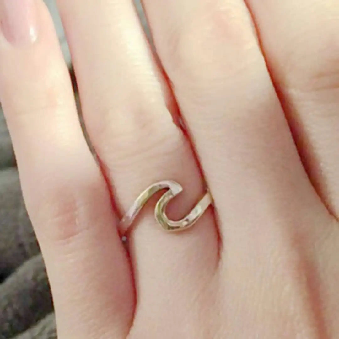 Blue Flow | Sea Wave Stainless Steel Ring