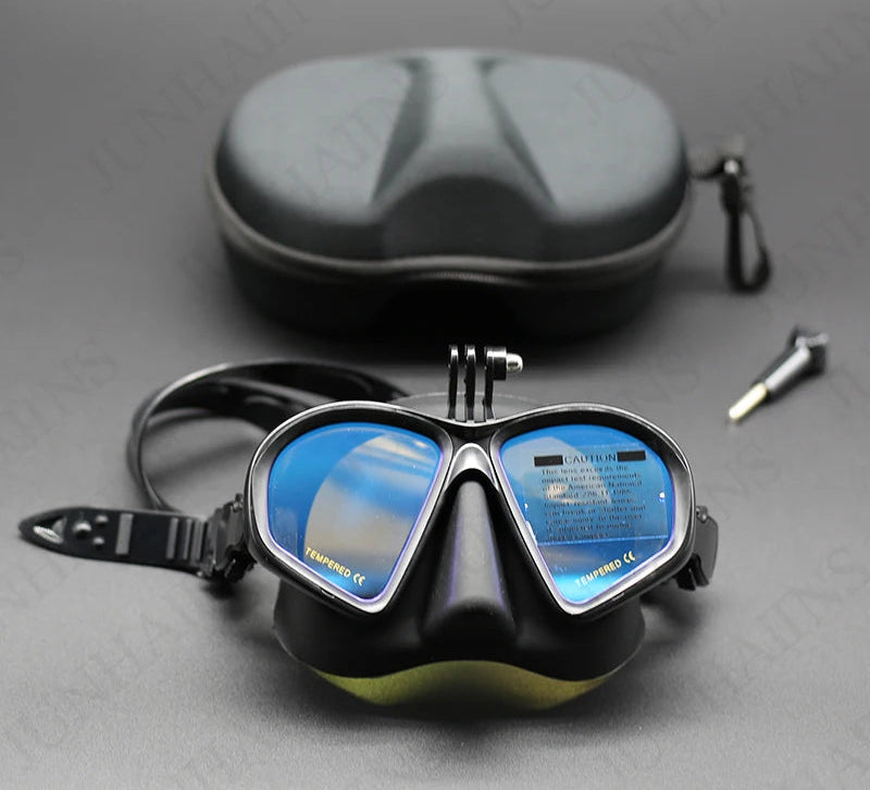 Blue Flow | Wet GoPro Mount Low Volume Diving Mask
