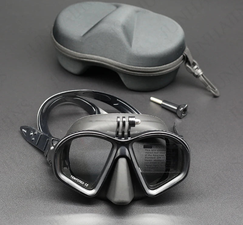 Blue Flow | Wet GoPro Mount Low Volume Diving Mask