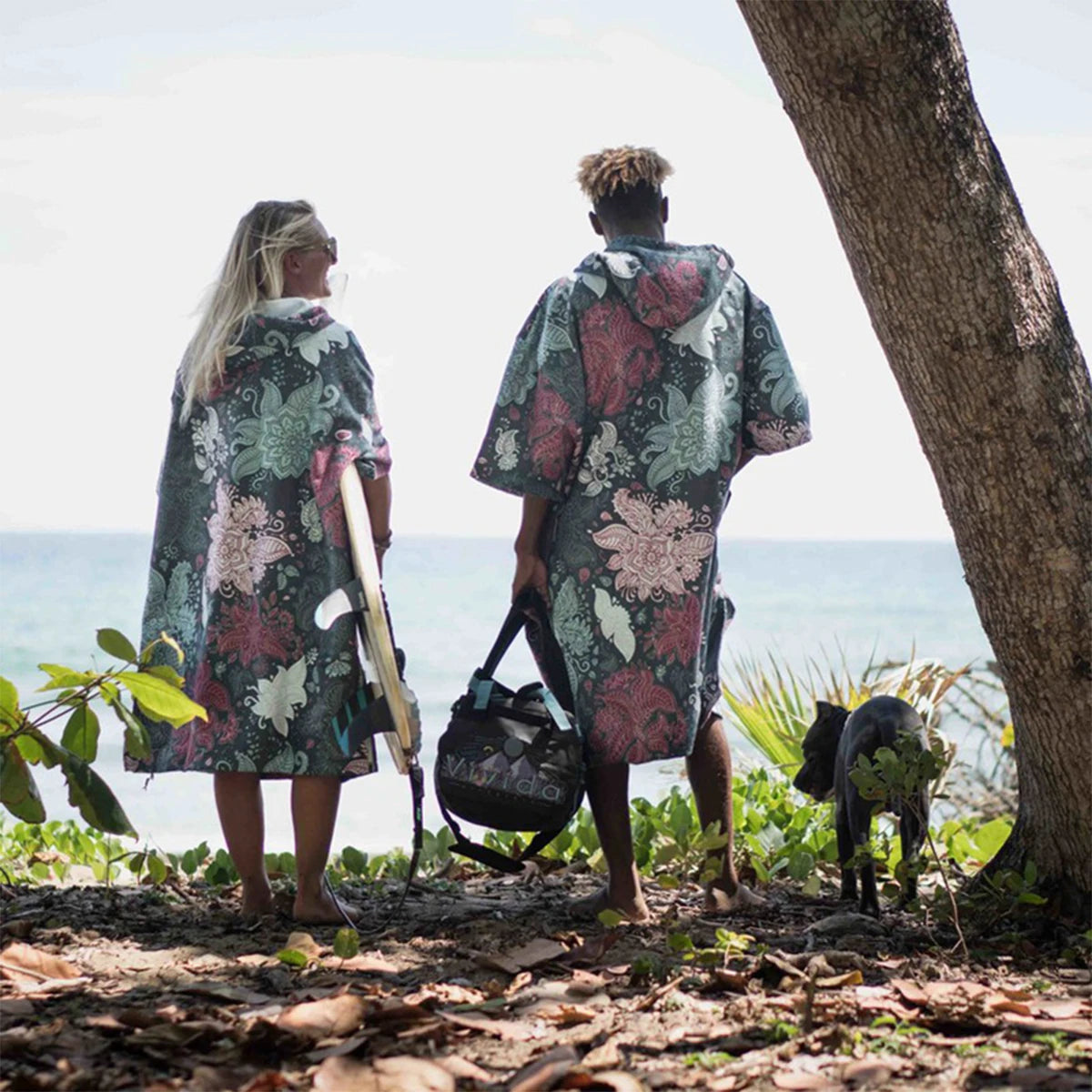 Blue Flow | Quick Dry Beach Poncho Bathrobe Cape