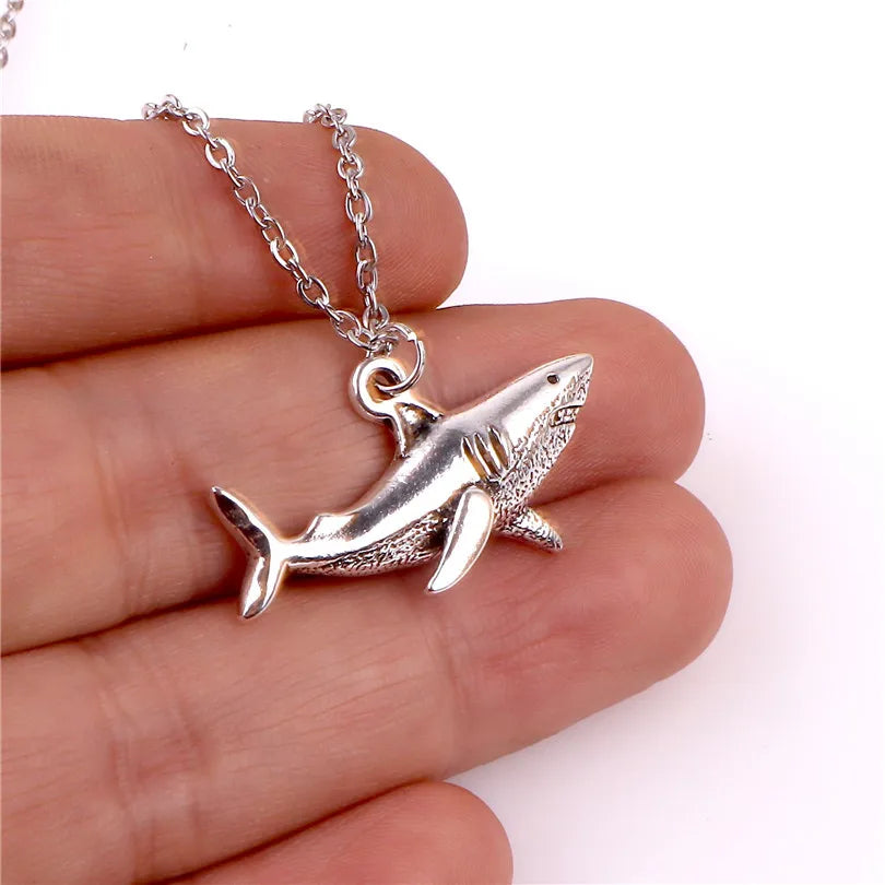 Blue Flow | Punk Shark Charm Necklace 🦈⚡