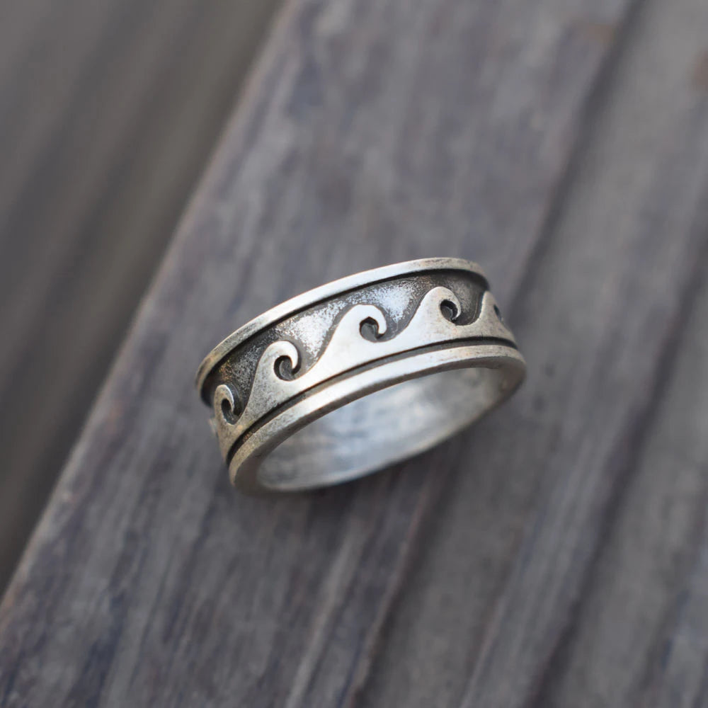 Blue Flow |  Wave Tribal Ocean Ring