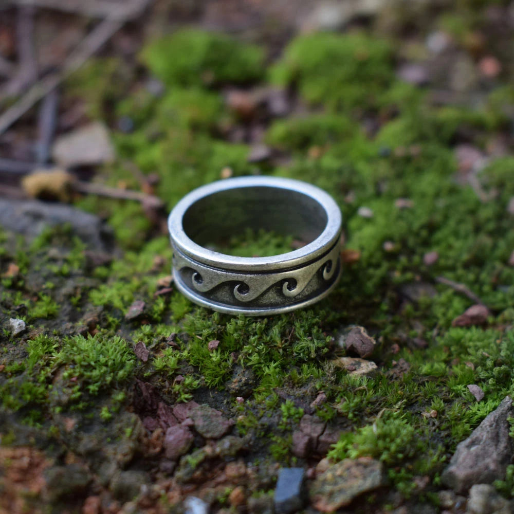 Blue Flow |  Wave Tribal Ocean Ring