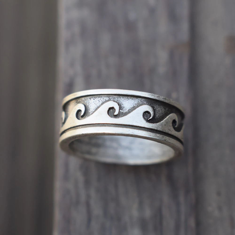 Blue Flow |  Wave Tribal Ocean Ring