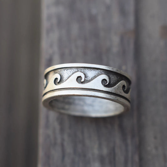 Blue Flow |  Wave Tribal Ocean Ring