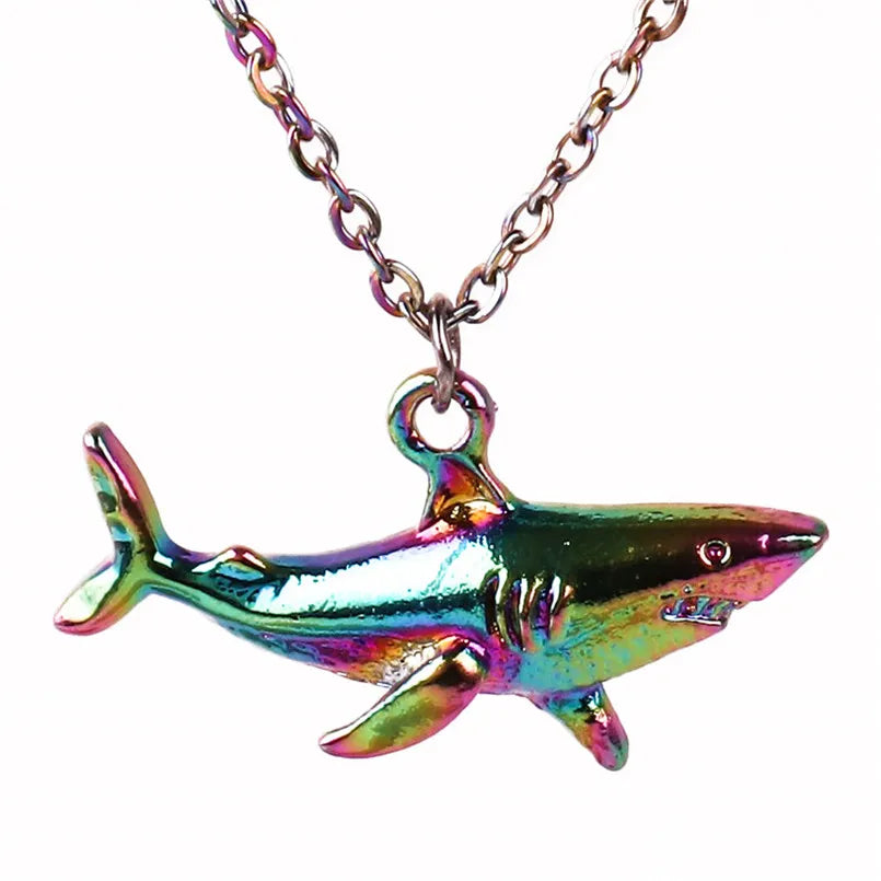 Blue Flow | Punk Shark Charm Necklace 🦈⚡