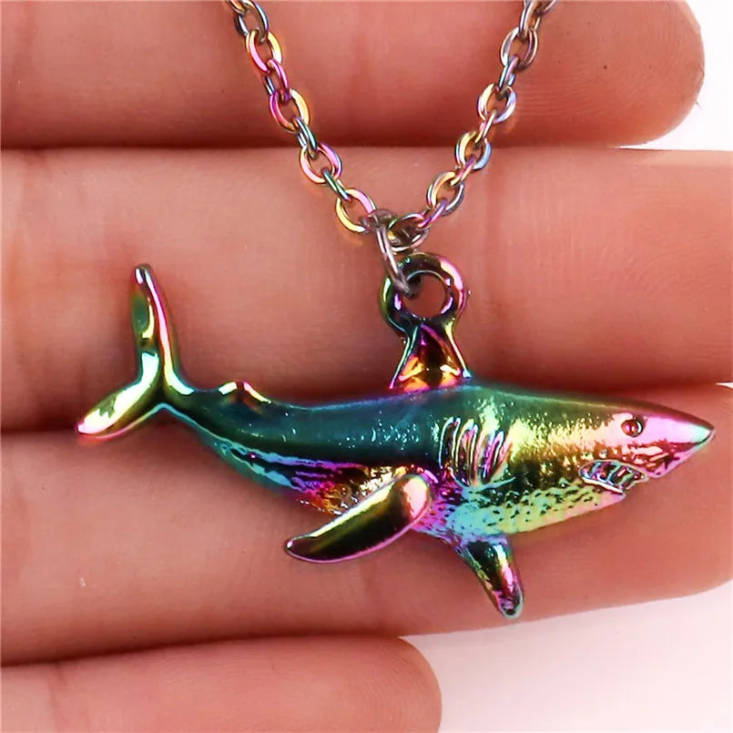 Blue Flow | Punk Shark Charm Necklace 🦈⚡