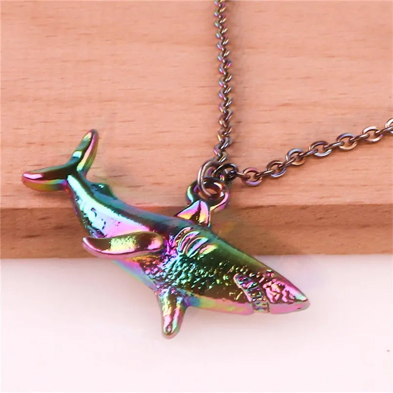 Blue Flow | Punk Shark Charm Necklace 🦈⚡