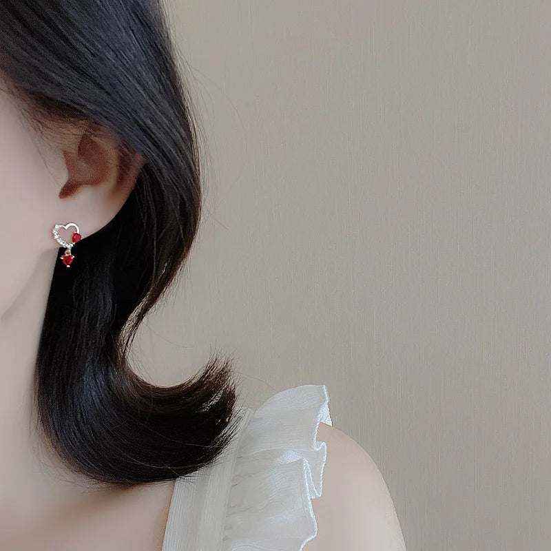Blue Flow | Korean Cute Water Drop Crystal Earrings 💧✨