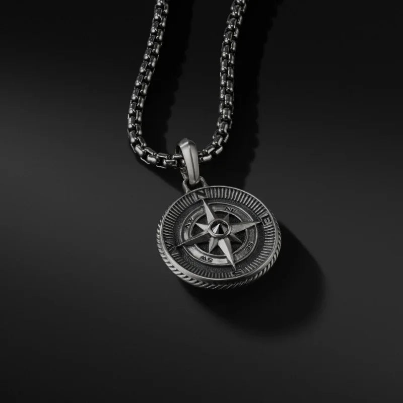 Blue Flow |  Retro Hip Hop Compass Necklace 🧭
