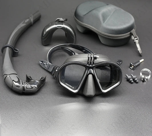 Blue Flow |  Wet GoPro Mount Low Volume Diving Mask