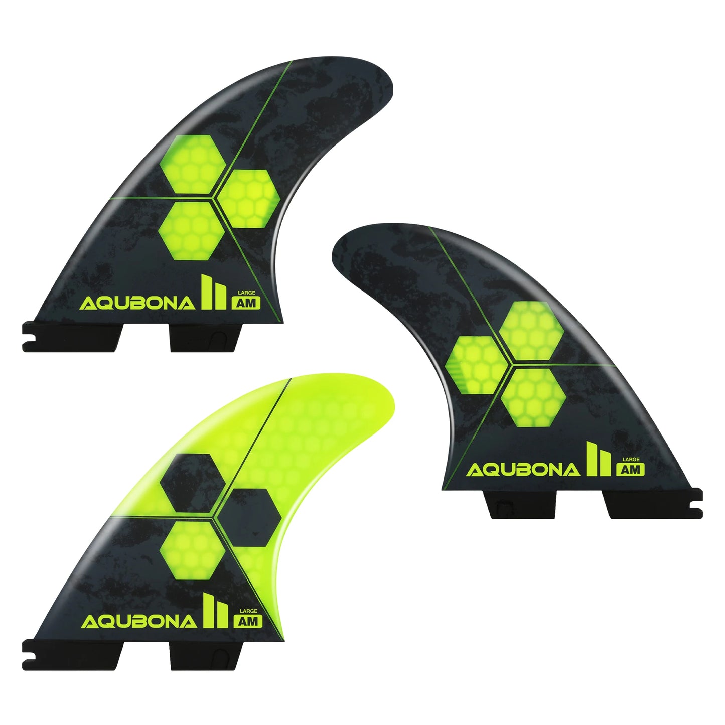 Blue Flow |  Honeycomb Fiberglass Surfboard Fins – Tri Fin Set