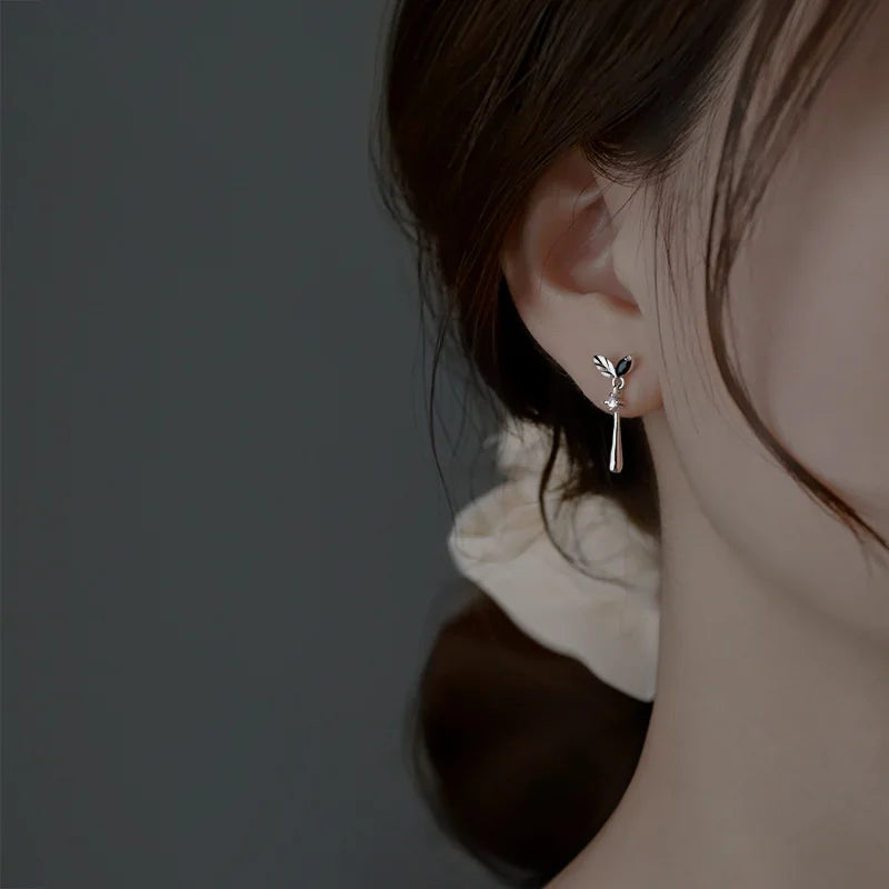 Blue Flow | Korean Cute Water Drop Crystal Earrings 💧✨