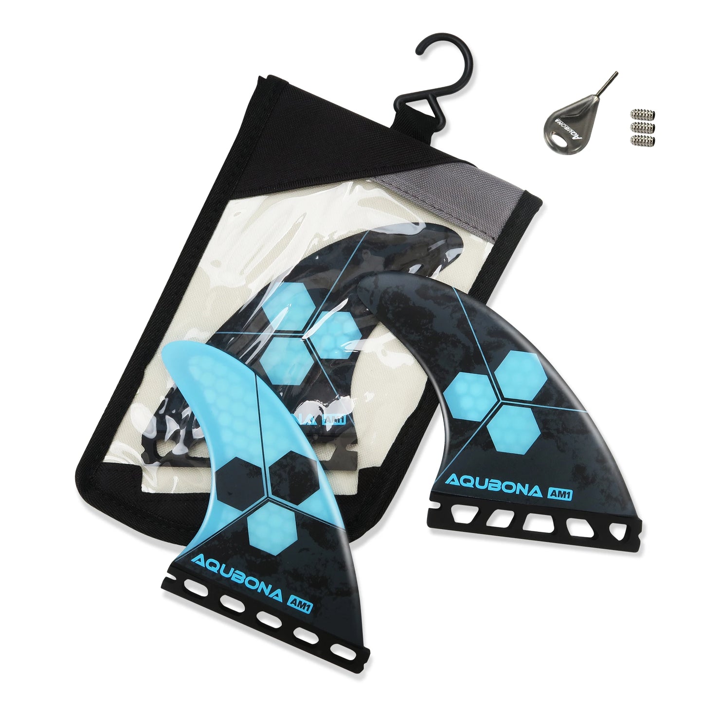 Blue Flow |  Honeycomb Fiberglass Surfboard Fins – Tri Fin Set
