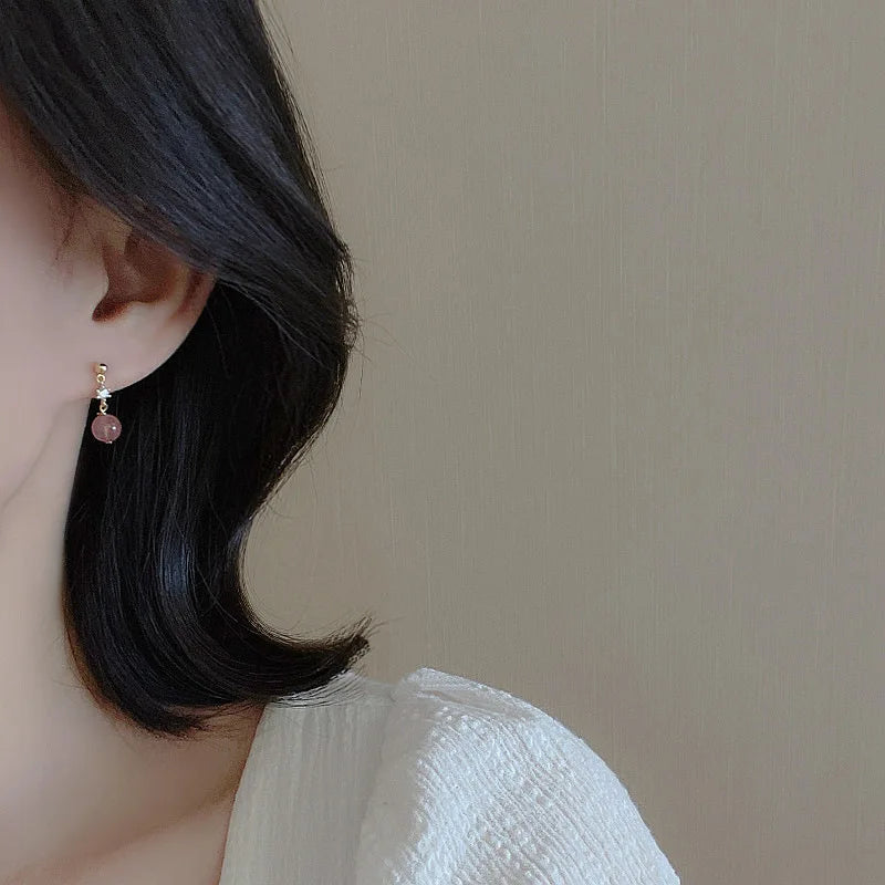 Blue Flow | Korean Cute Water Drop Crystal Earrings 💧✨