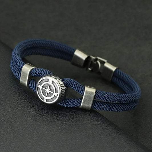 Blue Flow | New Compass Viking Rope Bracelet
