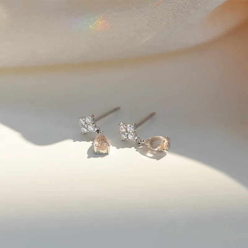 Blue Flow | Korean Cute Water Drop Crystal Earrings 💧✨