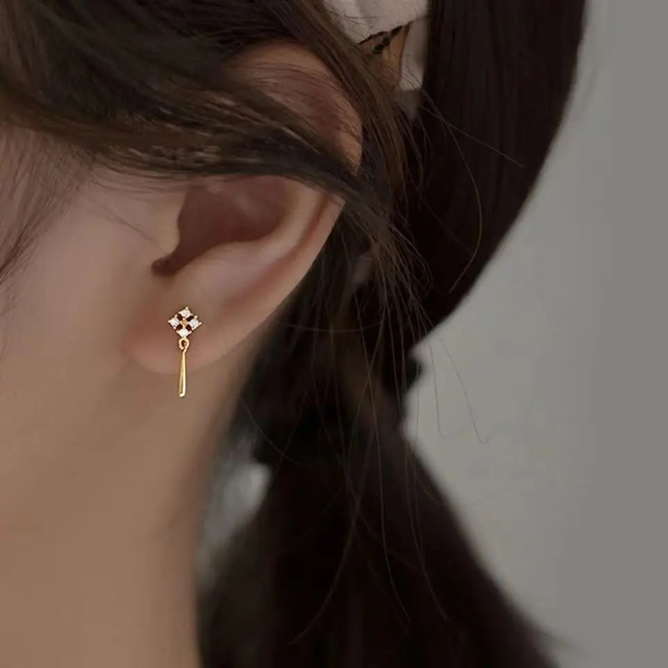 Blue Flow | Korean Cute Water Drop Crystal Earrings 💧✨