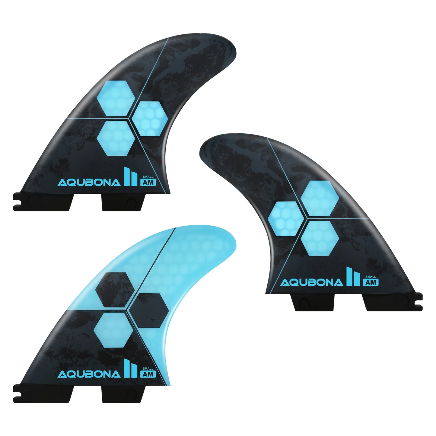 Blue Flow |  Honeycomb Fiberglass Surfboard Fins – Tri Fin Set