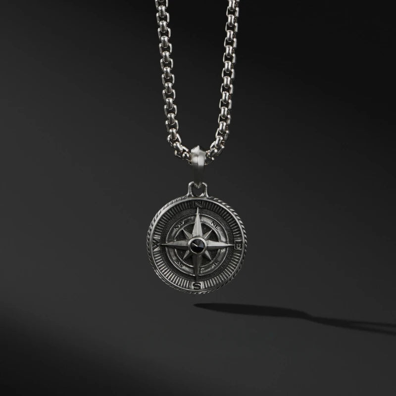 Blue Flow |  Retro Hip Hop Compass Necklace 🧭