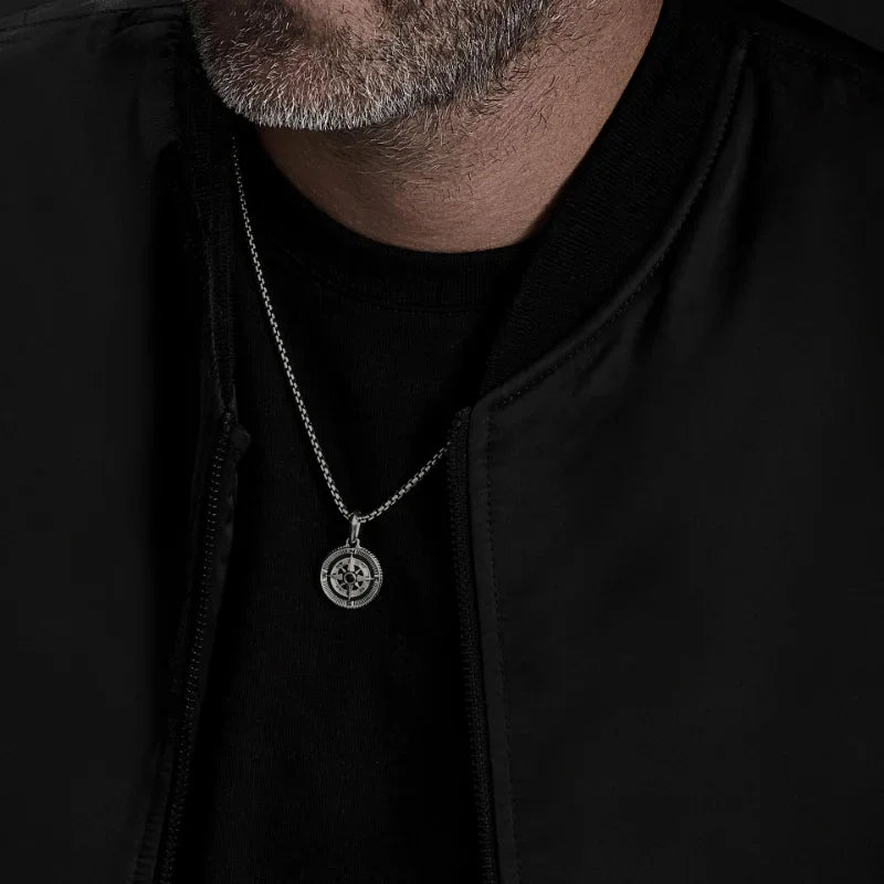 Blue Flow |  Retro Hip Hop Compass Necklace 🧭