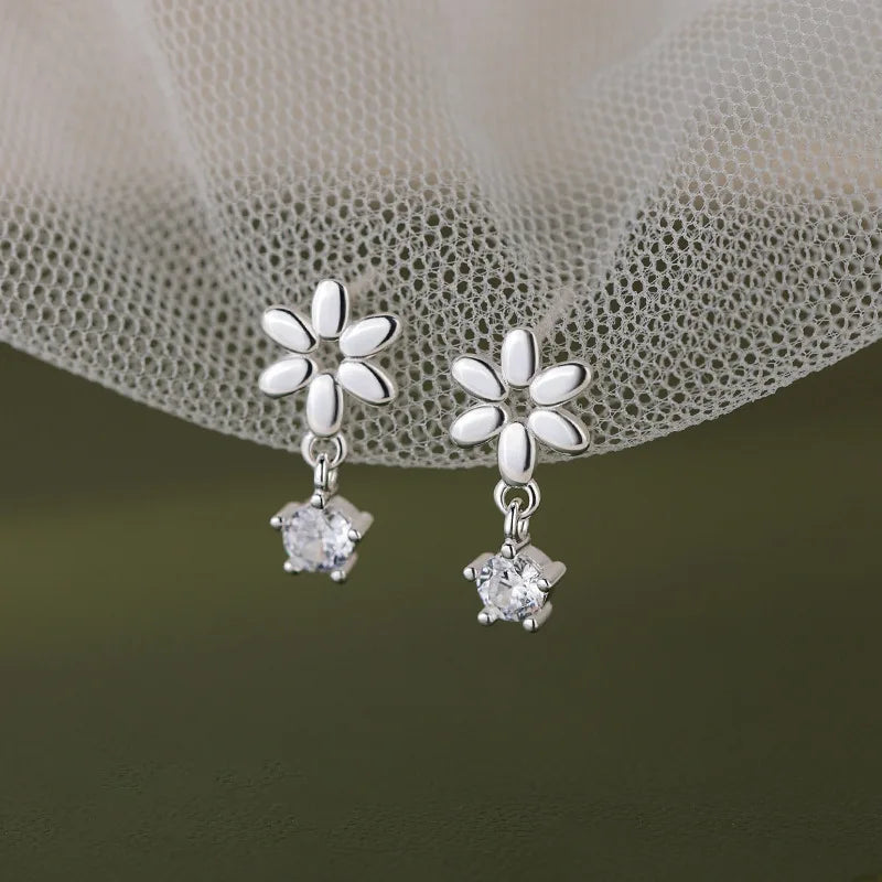 Blue Flow | Korean Cute Water Drop Crystal Earrings 💧✨