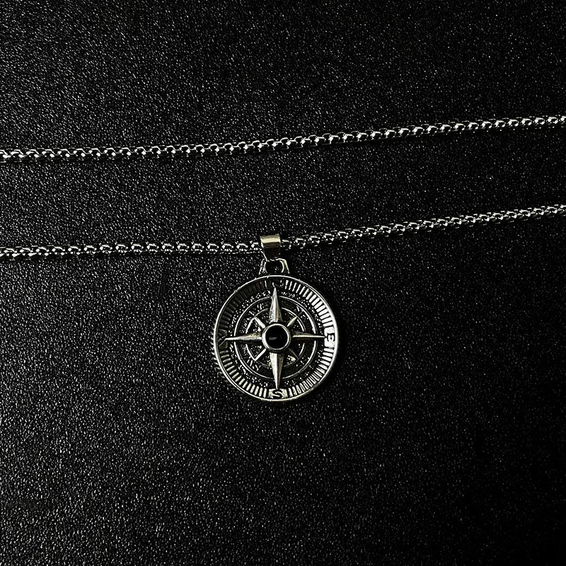 Blue Flow |  Retro Hip Hop Compass Necklace 🧭
