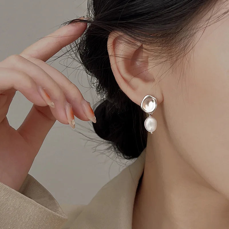 Blue Flow | Korean Cute Water Drop Crystal Earrings 💧✨