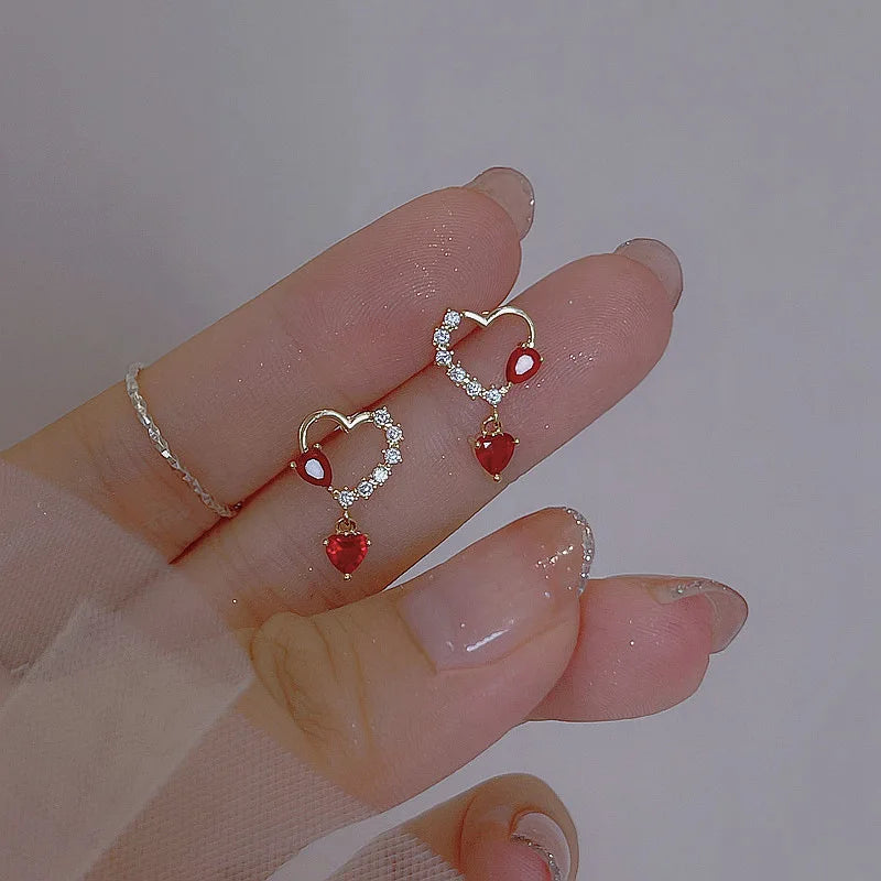 Blue Flow | Korean Cute Water Drop Crystal Earrings 💧✨
