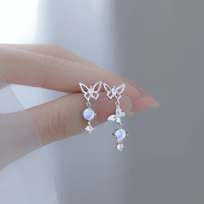 Blue Flow | Korean Cute Water Drop Crystal Earrings 💧✨